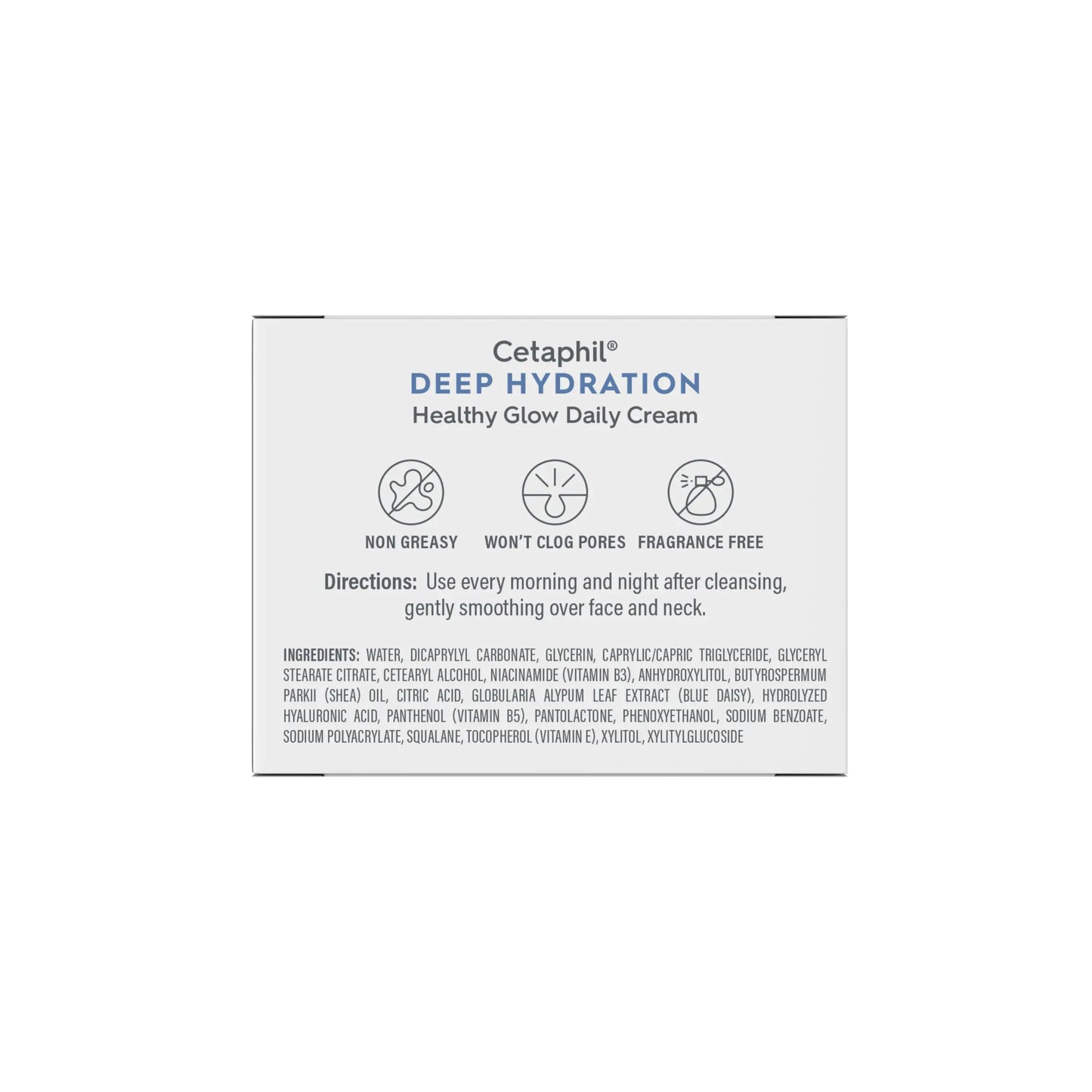 Cetaphil Deep Hydration Healthy Glow Daily Face Cream, 1.7 oz, 48 Hour Dry Skin Face Moisturizer for Sensitive Skin