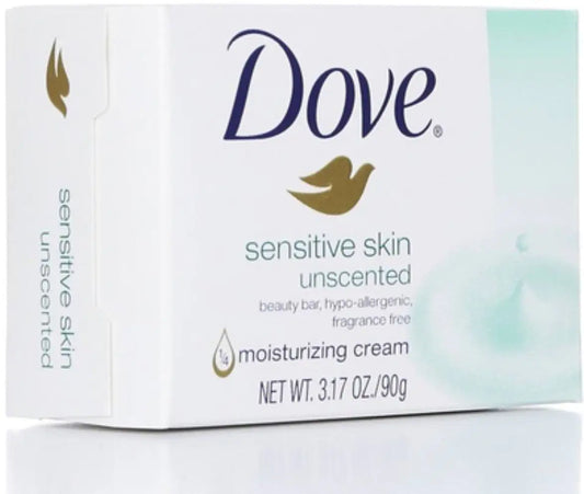 Dove Bar Soap for Sensitive Skin 3.17 oz (Pack of 2) 1.06 Ounce (Pack of 6) Unscented