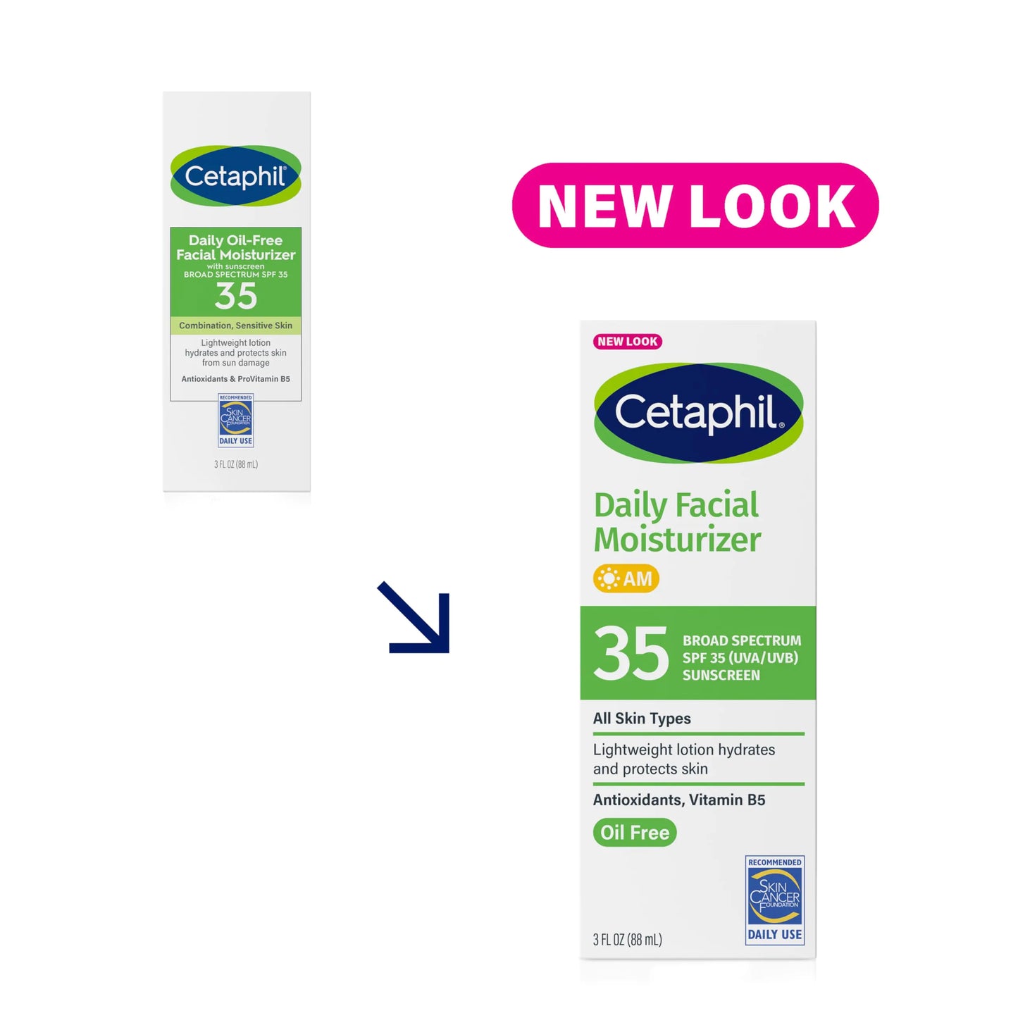 Cetaphil Face Moisturizer, Daily Oil Free Facial Moisturizer with SPF 35