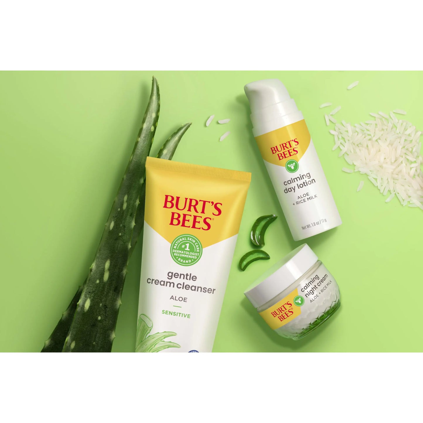 Burt's Bees Gentle Cream Cleanser with Aloe for Sensitive Skin, 98.9% Natural Origin, 6 Ounces Aloe Vera 6 Ounce (Pack of 1)