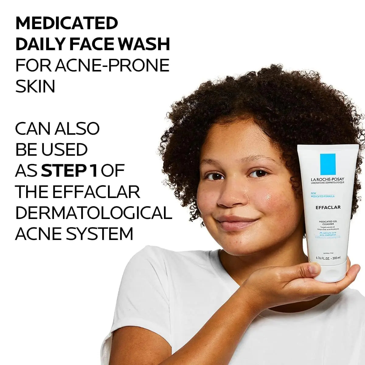 La Roche-Posay Effaclar Medicated Gel Cleanser | 2% Salicylic Acid Cleanser + LHA + Glycerin | Foaming Acne Face Wash