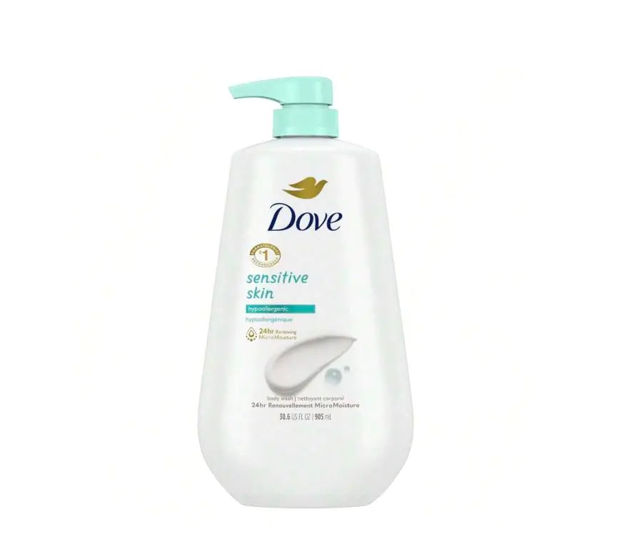 D Ove Sensitive Skin Long Lasting Gentle Hypoallergenic Body Wash, 30.6 Fl Oz