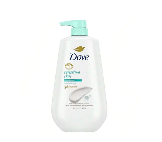 D Ove Sensitive Skin Long Lasting Gentle Hypoallergenic Body Wash, 30.6 Fl Oz