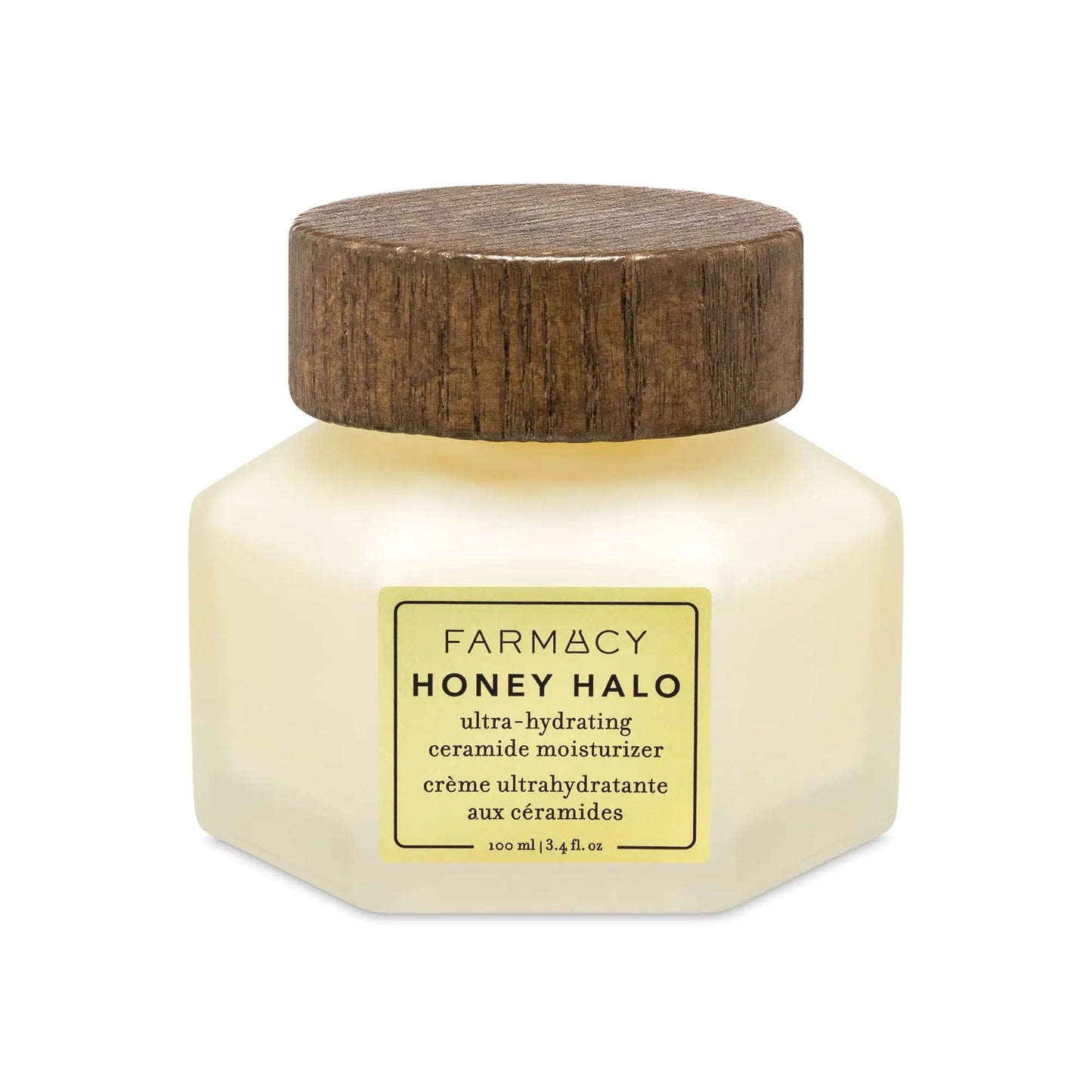 Farmacy Ceramide Face Moisturizer - Honey Halo Hydrating Facial Moisturizer for Dry Skin - Plumps, Soothes + Restores Skin with Potent Ceramides + Buckwheat Honey for a Dewy, Healthy Glow (100ml) 3.4 Fl Oz (Pack of 1)