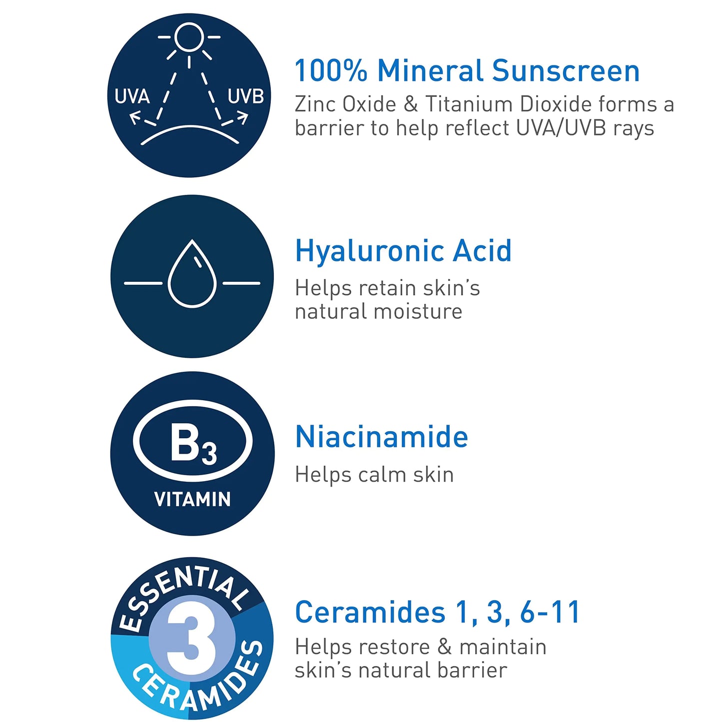 CeraVe 100% Mineral Sunscreen SPF 50 | Face sunscreen With Zinc Oxide & Titanium Dioxide