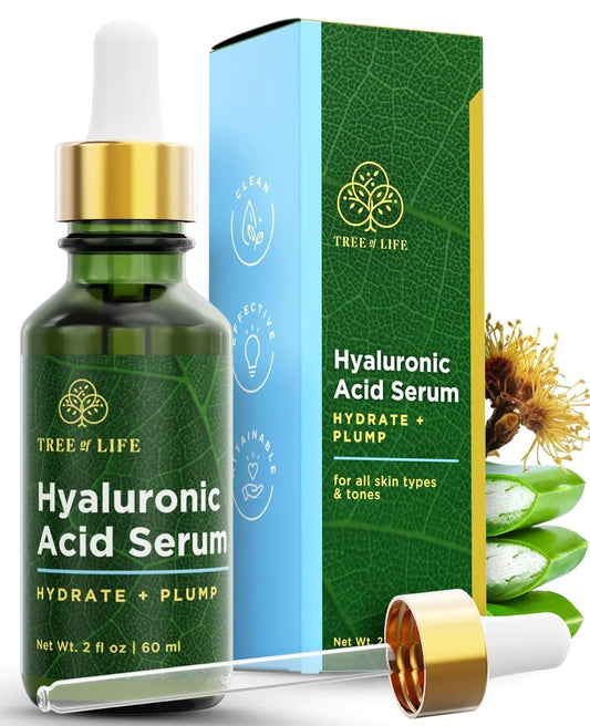 Tree of Life Hyaluronic Acid Serum, Skin Brightening Face Oil for Dark and Age