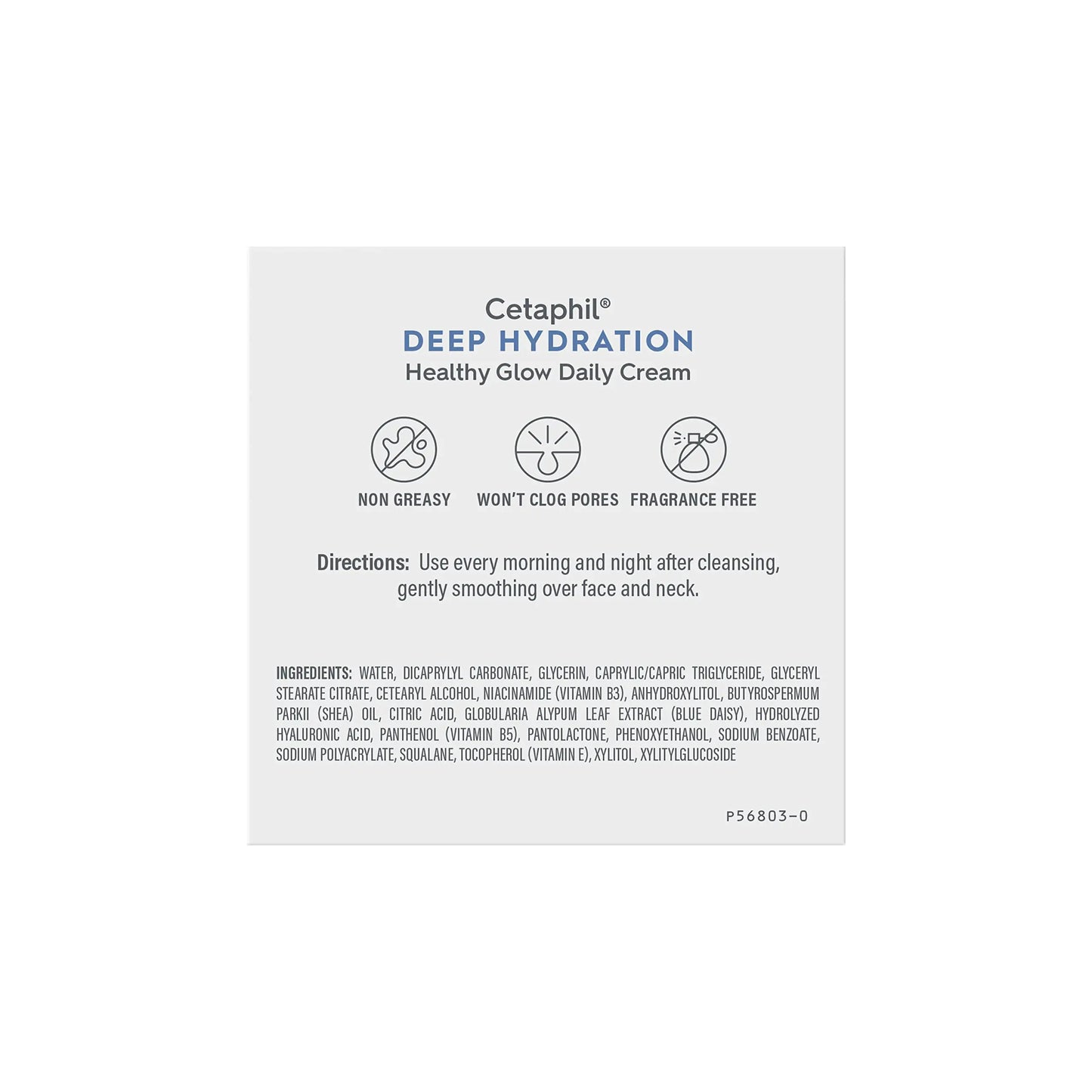 Cetaphil Deep Hydration Healthy Glow Daily Face Cream, 1.7 oz, 48 Hour Dry Skin Face Moisturizer for Sensitive Skin