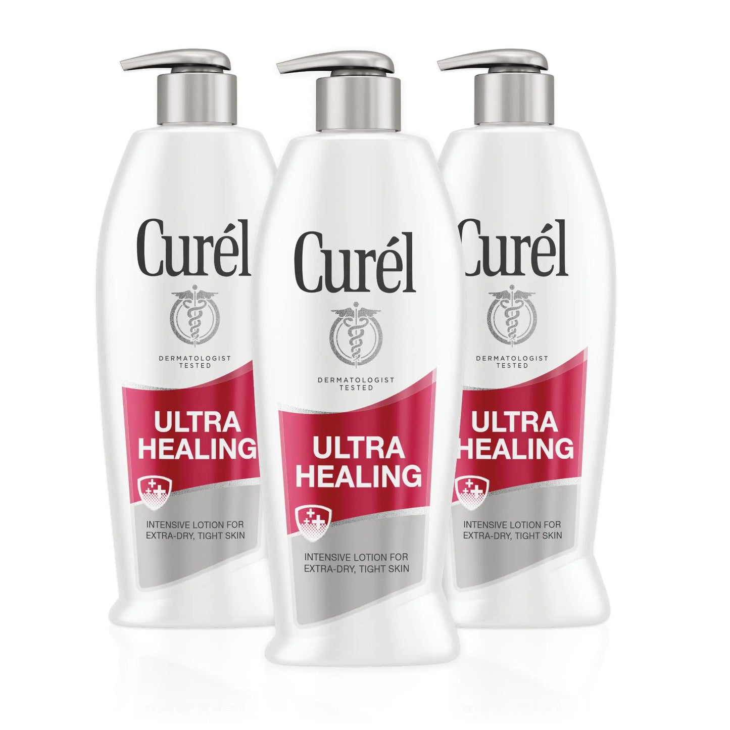 Curél Ultra Healing Hand and Body Lotion, Dry Skin Moisturizer with Advanced Ceramide Complex and Extra-strength Hydrating Agents, for Extra-Dry, Tight Skin, 13 Ounce (3 Pack) 13 Fl Oz (Pack of 3)